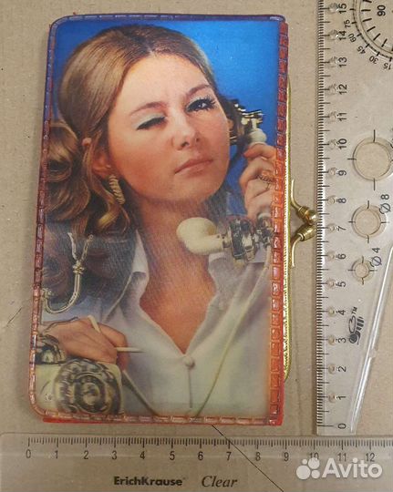 Кошелек СССР, мигающая девушка с телефоном