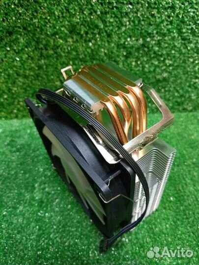 Кулер для процессора 4 трубки 4pin LED подсветка