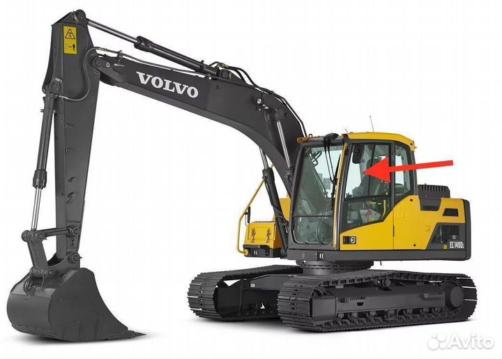 Стекло двери форточка на экскаватор Volvo EC 140