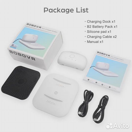Крепление Bobovr M2Pro с зарядной станц и батареей