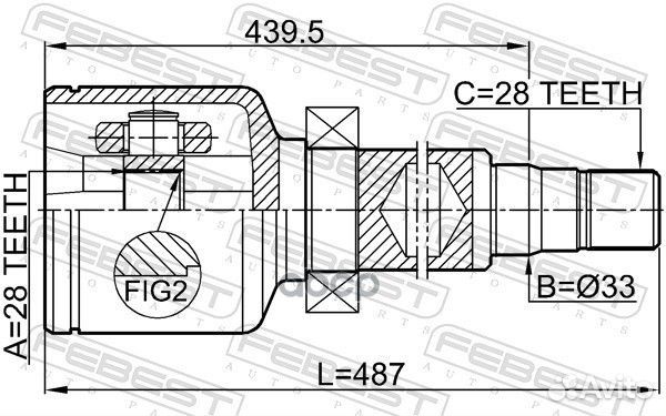 ШРУС ford mondeo 07- внутр.прав. 2111AWF21RH