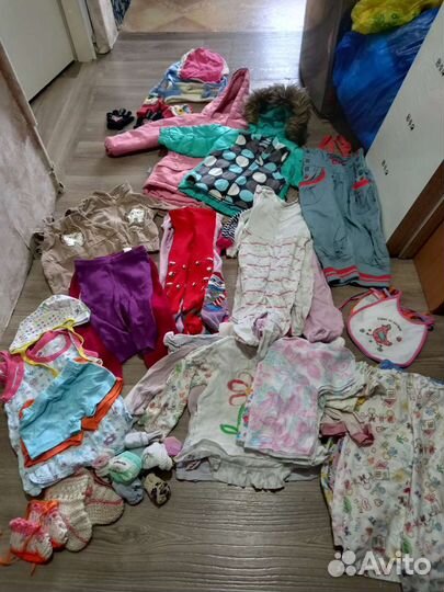 Вещи пакетом обувь (82 шт) на девочку 0-2 года