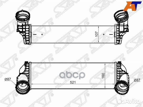 Интеркулер BMW X5/X6 E70/E71 07- ST-17517533475