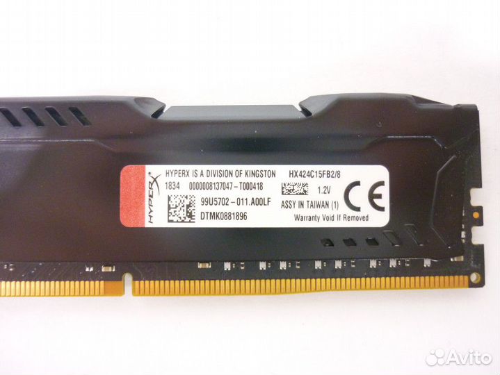 Оперативная память DDR4 8GB Kingston HyperX