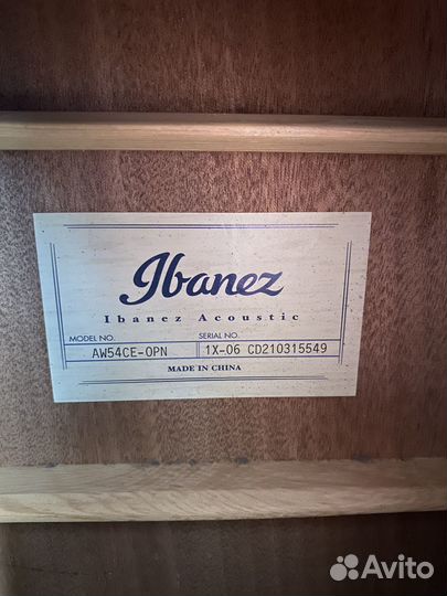 Гитара электроакустическая Ibanez aw54ce-OPN