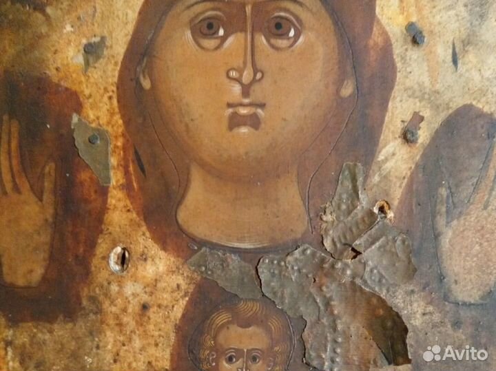 Старинная Икона Знамение 