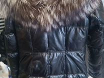 Кожаная куртка с натуральным мехом 42 44