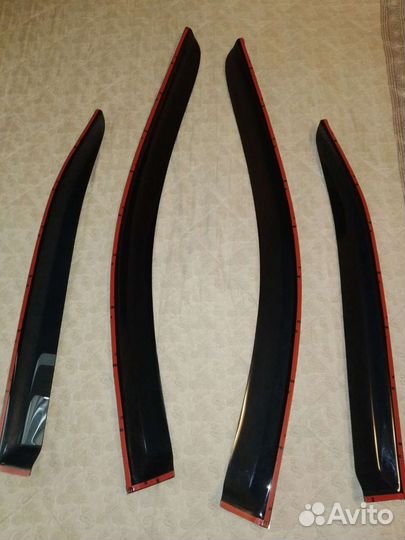 Дефлекторы окон toyota camry XV 40-45 с хромом