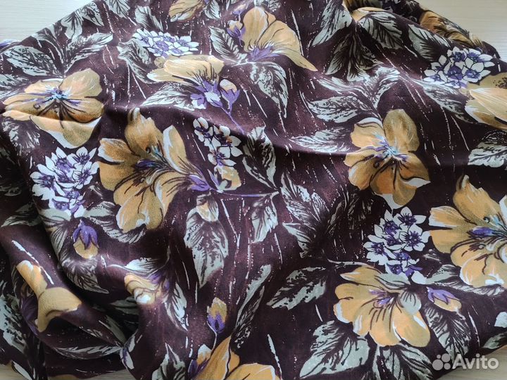 Отрезы ткани Крепдешин СССР Натуральный шелк