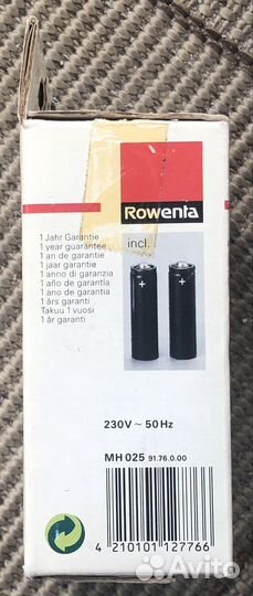 Зарядник аккумуляторов аа, ааа, крона - Rowenta