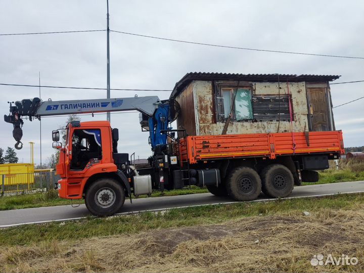 Аренда и услуги манипулятора, стрела 8 т, 25 м, борт 15 т, 7.3 м