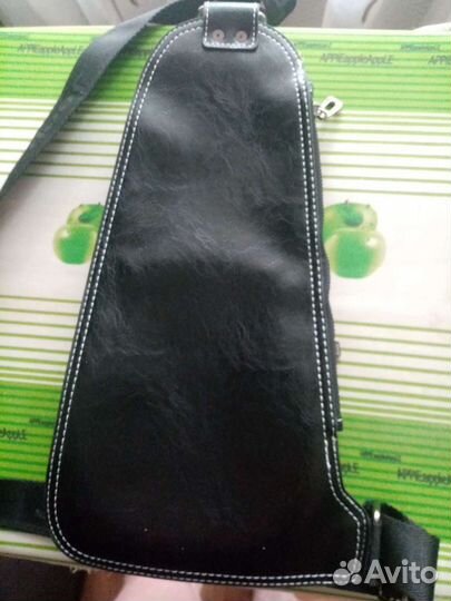 Мужская кожаная сумка через плечо новая