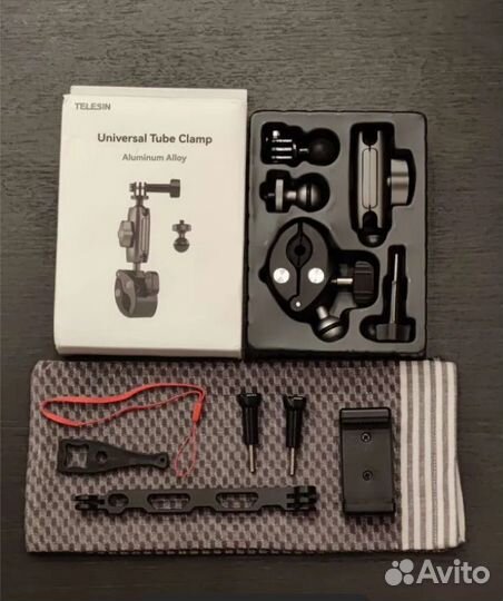 Крепление-зажим Telesin вело/мото на руль, трубу