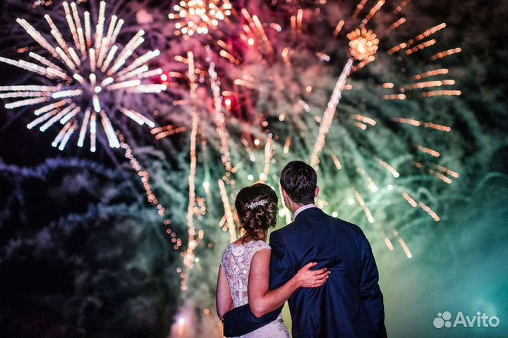 Салют на свадьбу, фейерверк на свадьбу