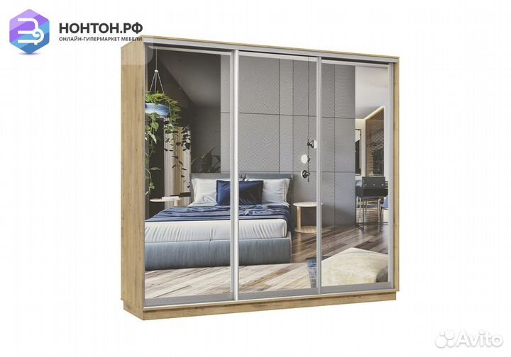 Шкаф-купе трёхдверный Прима бунратти