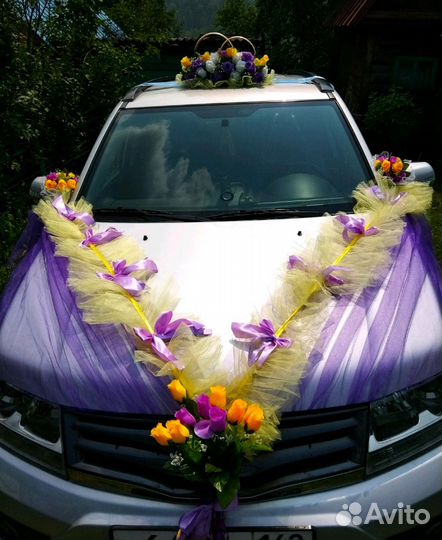 Прокат/аренда свадебных украшений на автомобиль