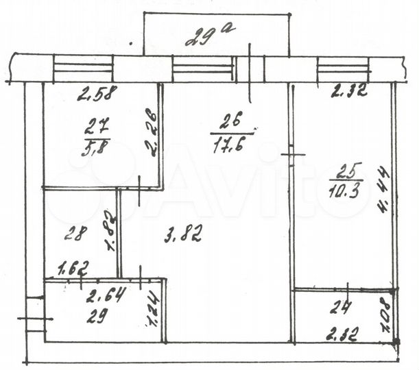 Комната 8 м² в 2-к., 4/5 эт.