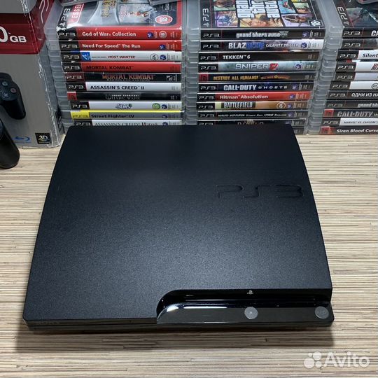PlayStation 3 Slim 500гб + 55Игр + 2Джоя