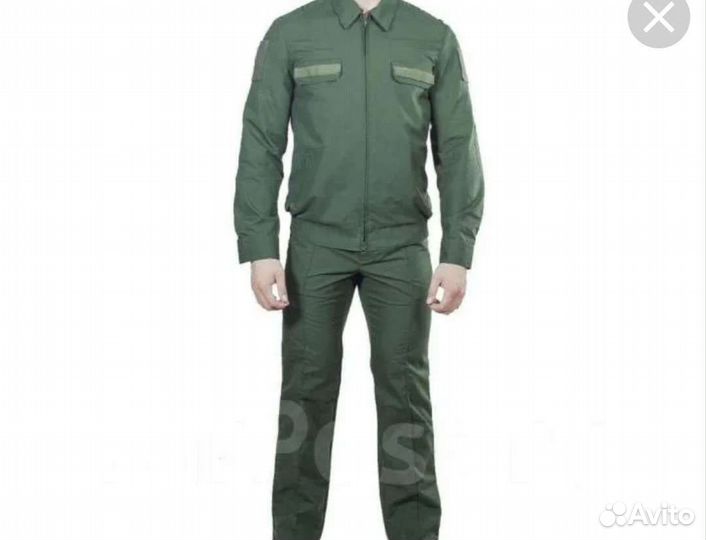 Костюм летний повседневный защитного цвета