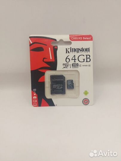 Карта памяти MicroSD 64-GB