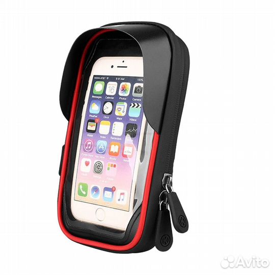 Держатель телефона с влагостойким чехлом на мото