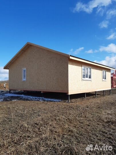 Каркасный дом под ключ 72м