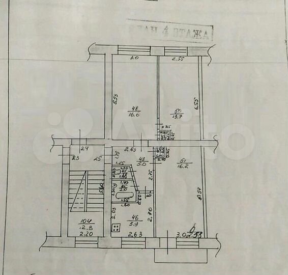 3-к. квартира, 61,9 м², 4/5 эт.