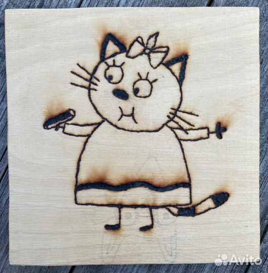 Картинки ручной работы (выжжены лупой на Солнце)