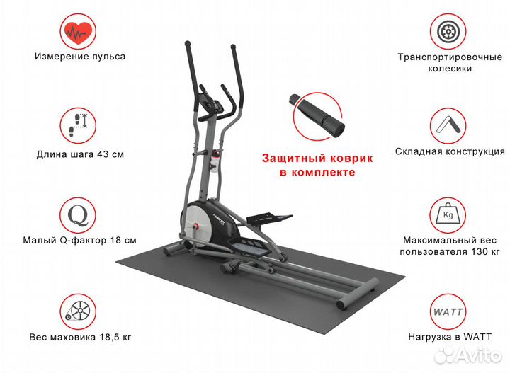 Эллиптический тренажер/Эллипсоид unix Fit SL-430E