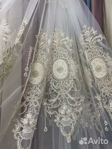 Новый тюль 3Д вышивка