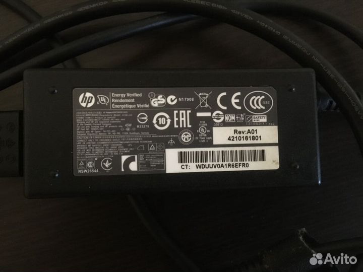 Блок питания HP 19.5v, 2.31a, 45w. 4.5 x 3 mm