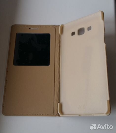 Смарт Чехол S-View для Samsung A7 (2015) Золотой