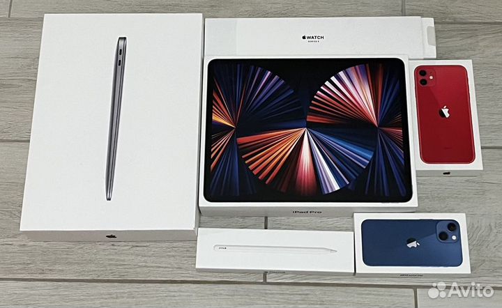Коробки упаковки Apple iPad iPhone macbook watch
