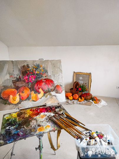 Картина маслом. Тыквы