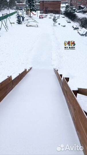 Зимняя деревянная горка Snow Fox, скат 5,9 m