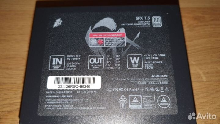 Блок питания 1stplayer SFX 750W Platinum