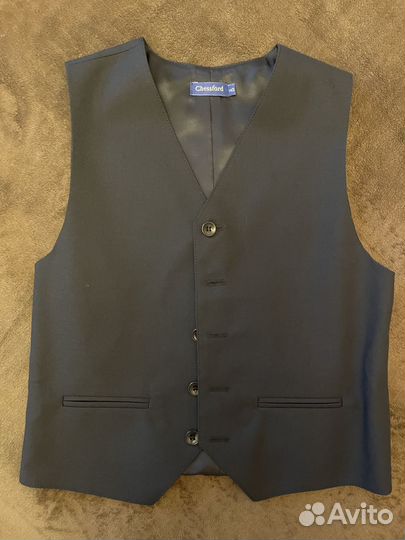 Жилет и брюки для мальчика 140 темно синие