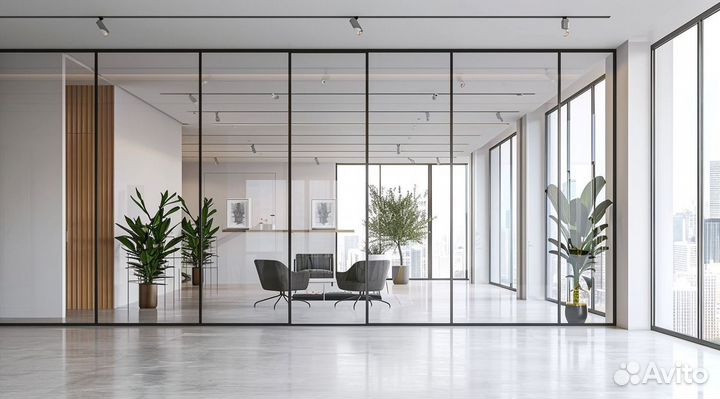 Стеклянная перегородка любой дизайн