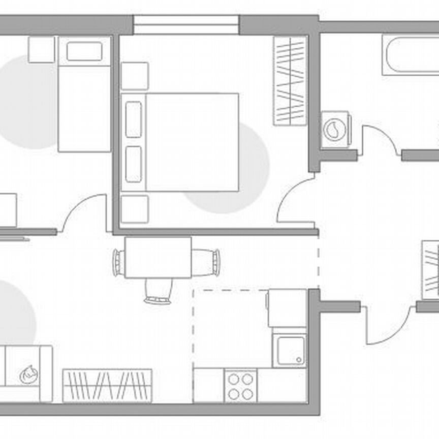 2-к. квартира, 50,4 м², 7/14 эт.