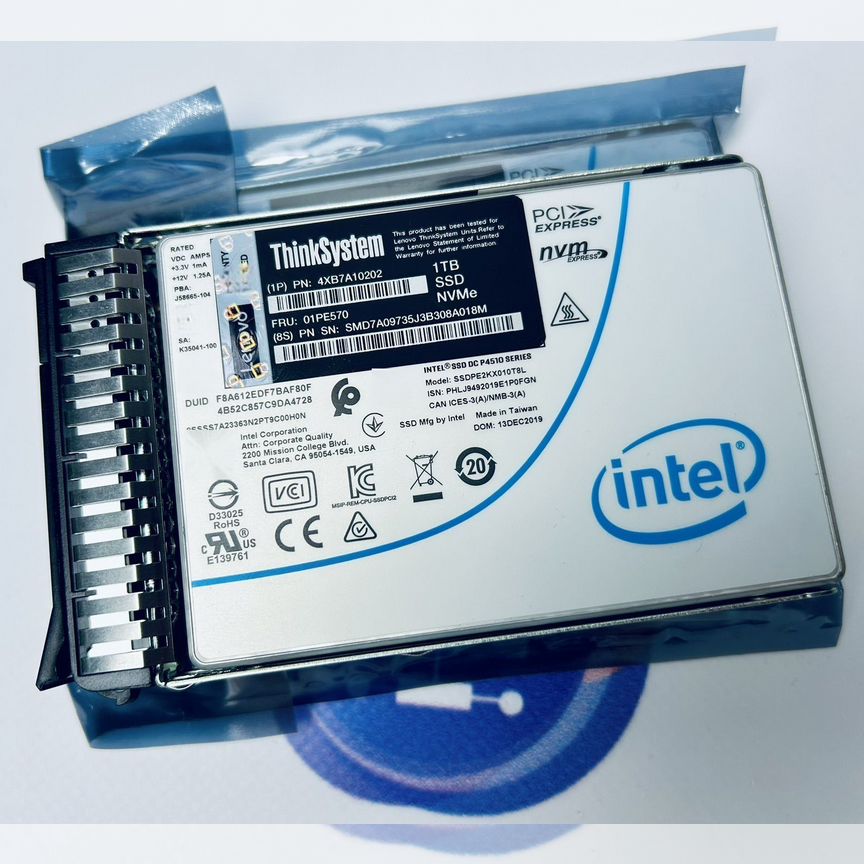 [P4510] Nvme Ssd Intel 1tb Ssdpe2kx010t8 P4510