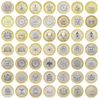 Юбилейные монеты номиналом в 1, 2, 5, 10, 25 р