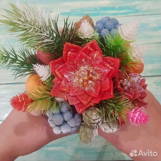Букет Новогодний,сувенир из мыла
