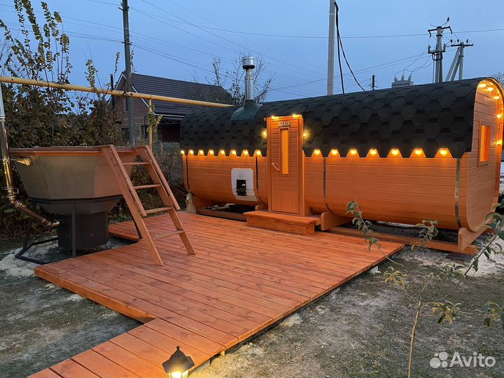 Банный комплекс: Баня-бочка, Банный чан