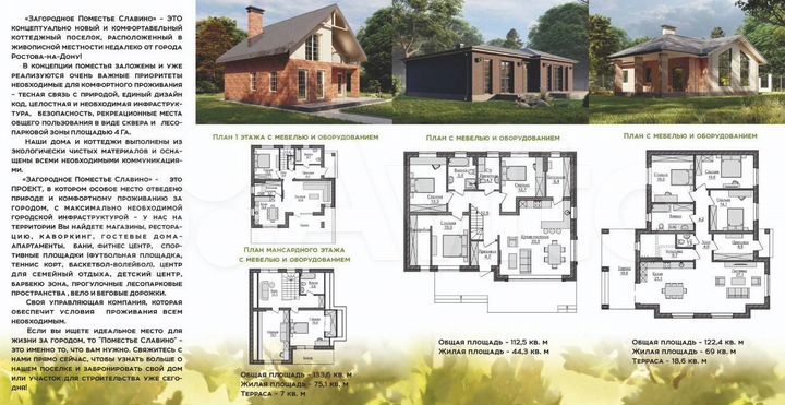 Коттедж 120 м² на участке 6 сот.