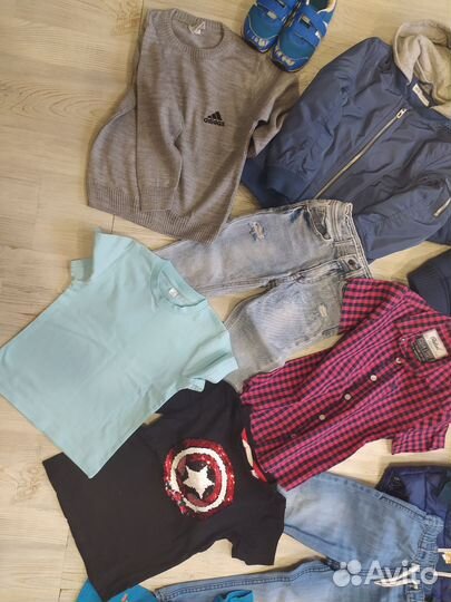 Огромный пакет вещей для мальчика 98-104