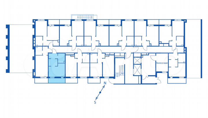 Квартира-студия, 24,7 м², 1/12 эт.