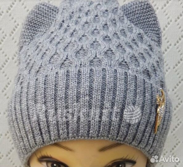 Шапочка новая зимняя подростковая