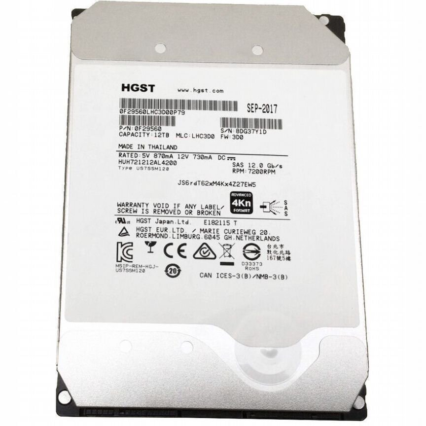 [HUH721212AL4200] Жесткий Диск Hgst 12tb 12g Sas 3,5 Huh721212al4200