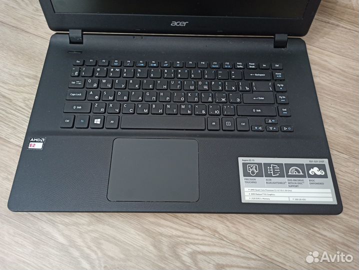 Универсальный Acer AMD 4ядра\500GB\R2\живая АКБ