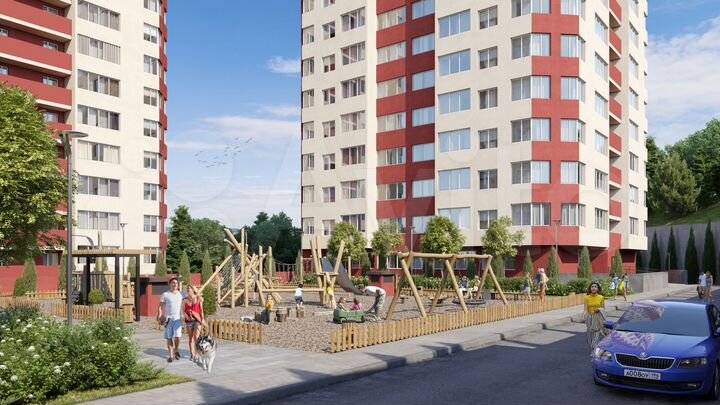 2-к. квартира, 64,1 м², 10/15 эт.